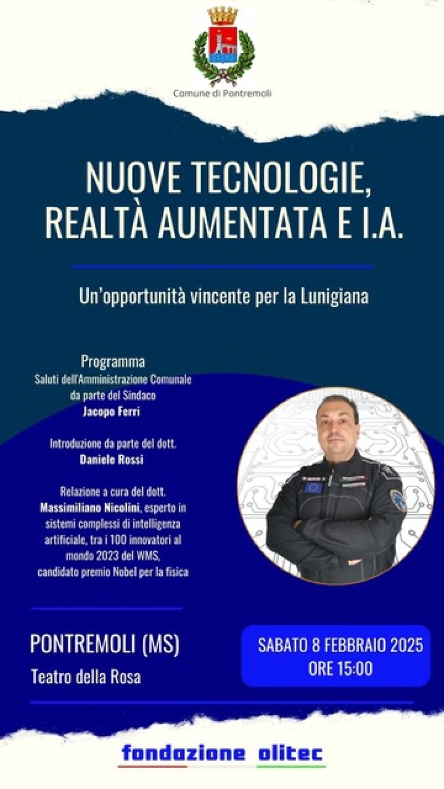 Nuove tecnologie e IA, incontro con Massimiliano Nicolini al Teatro della Rosa