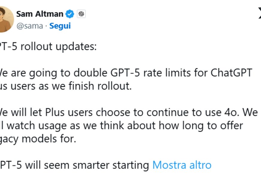 Modelli automatici e manuali: il debutto turbolento di GPT-5 e il ritorno di GPT-4o