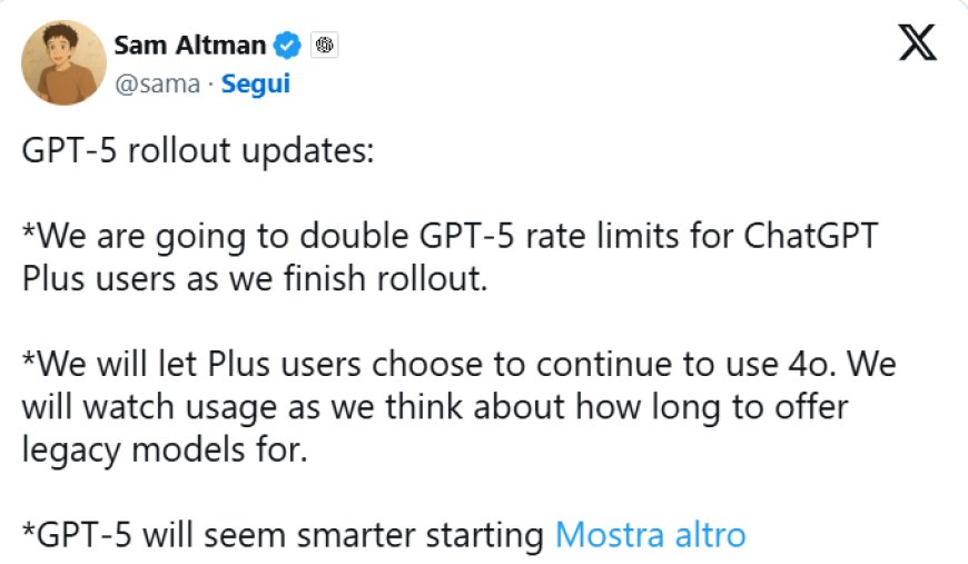 Modelli automatici e manuali: il debutto turbolento di GPT-5 e il ritorno di GPT-4o