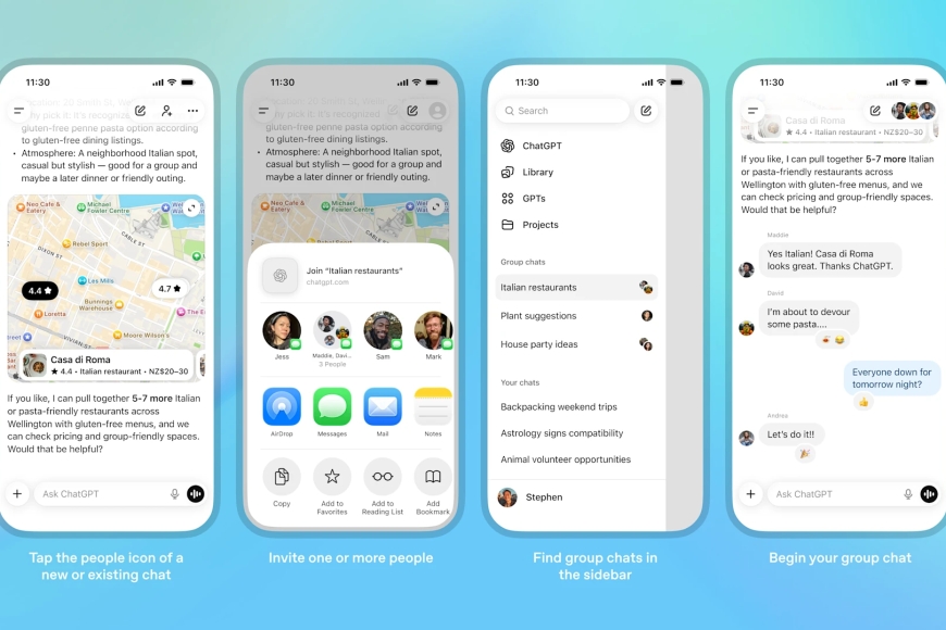 ChatGPT entra nelle chat di gruppo: la collaborazione AI prende vita