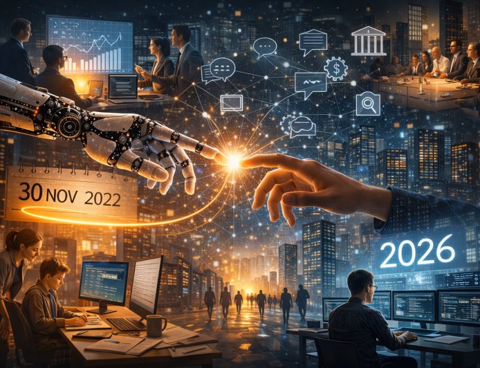 Poco più di tre anni: come ChatGPT è diventato infrastruttura invisibile