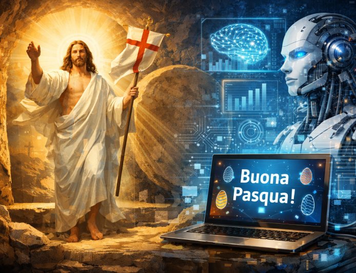 Cristo è risorto. E l’intelligenza artificiale risponde: buona Pasqua