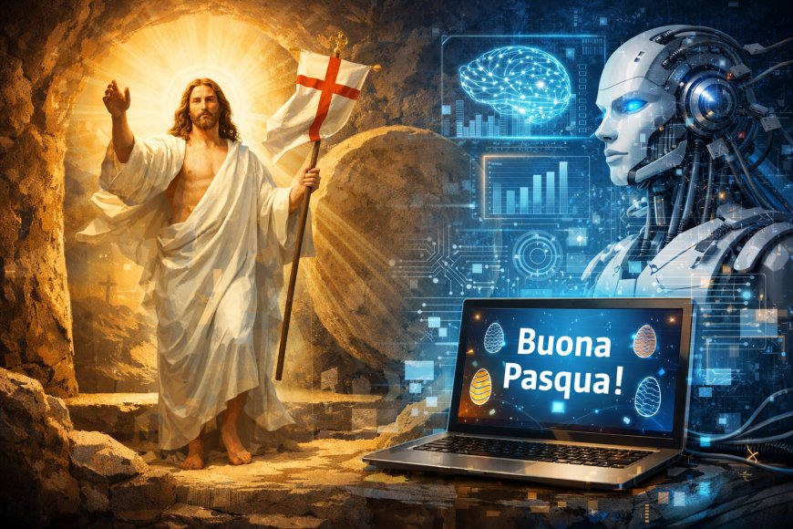 Cristo è risorto. E l’intelligenza artificiale risponde: buona Pasqua