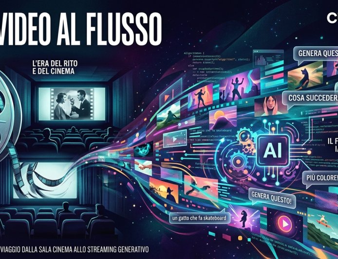 Dal rito della sala cinematografica al flusso ininterrotto delle dirette dall'IA generativa
