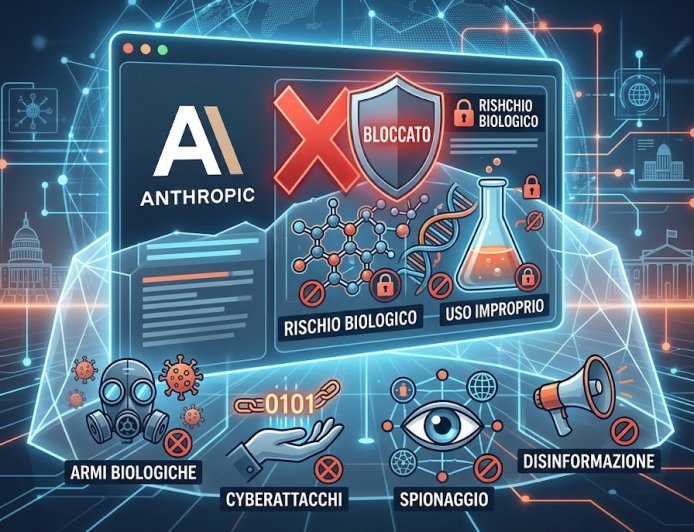 Anthropic blocca degli utenti che hanno provato a utilizzare l’IA per la realizzazione di armi biologiche